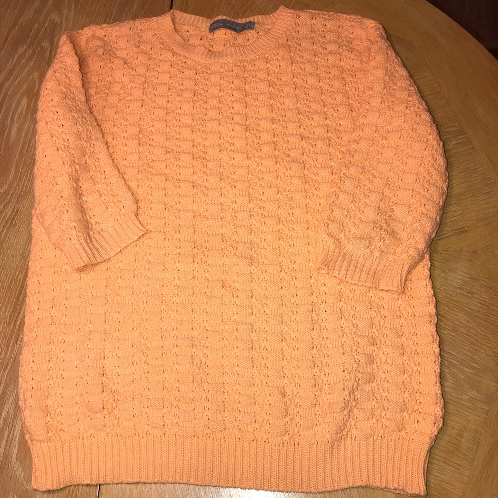 ZARA knit three quarter length sweater size M